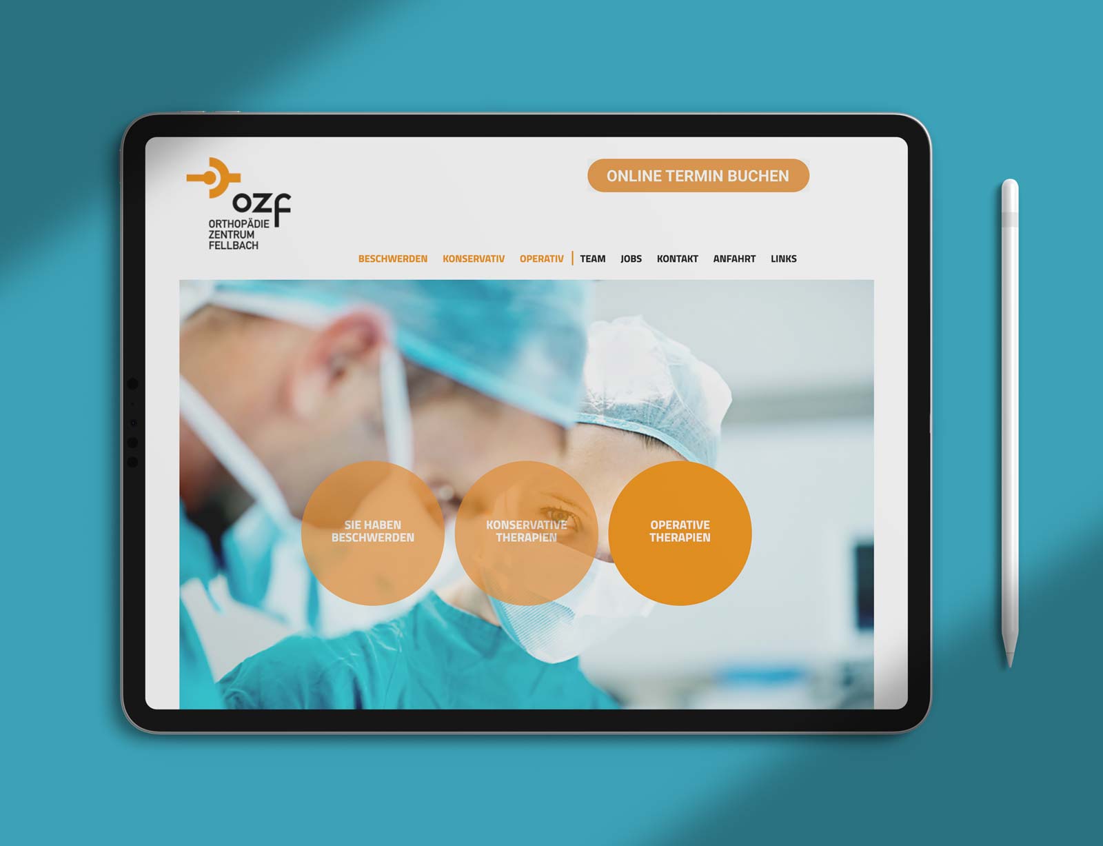 OZF Fellbach Website für Orthopädisches Zentrum